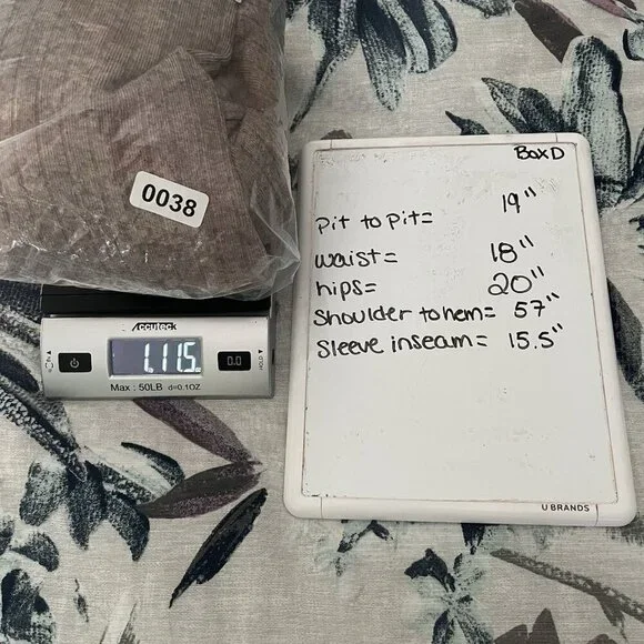 Soft Surroundings Clio Long Sleeve Maxi Dress Large Brown Heather Rib Knit 2FM13 - Picture 9 of 9